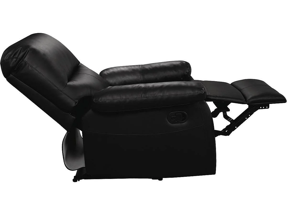 Fauteuil relax "Lincoln" - 90 x 89 x 103 cm - Noir