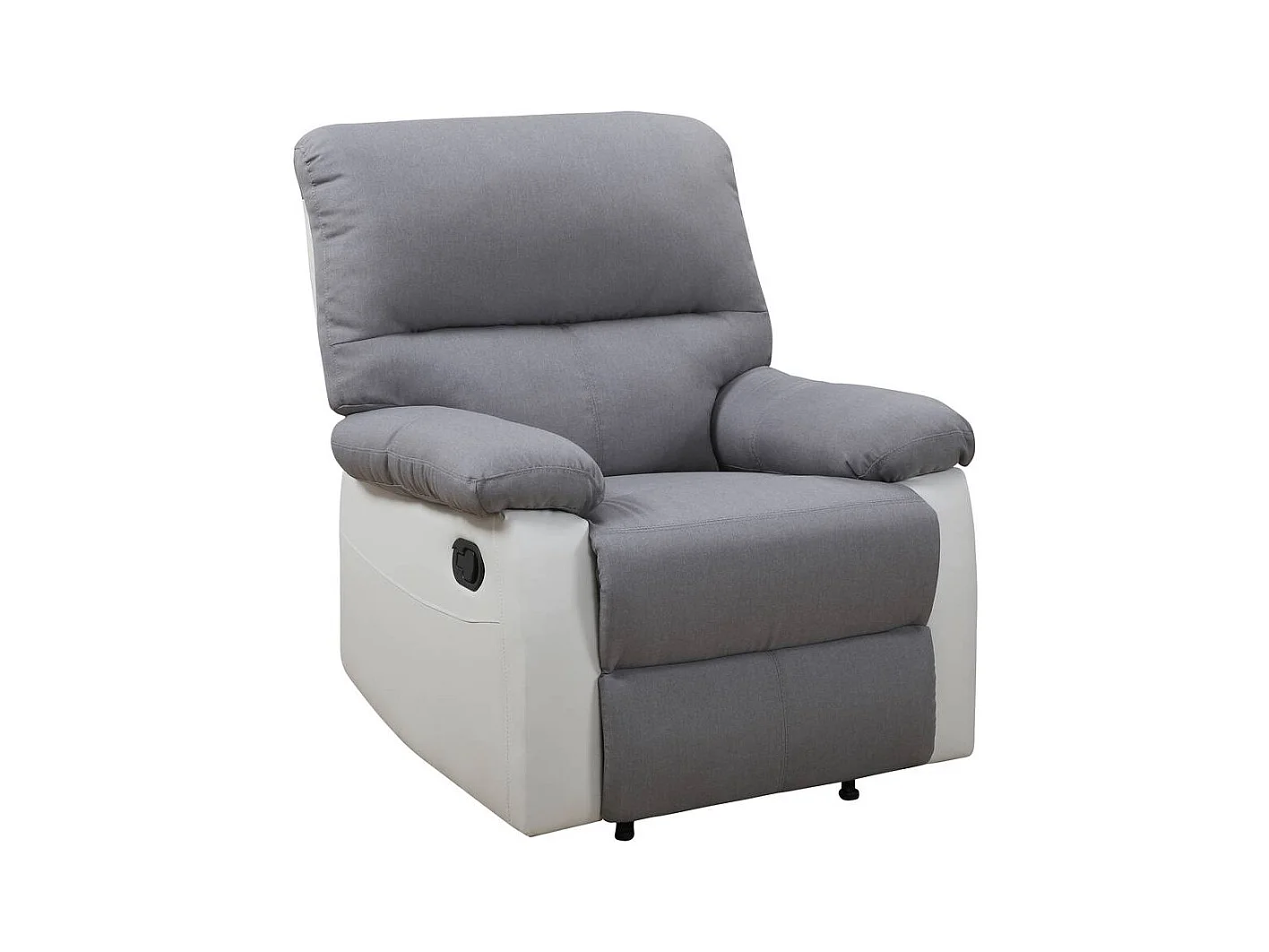 Sillón reclinable Lincoln - Blanco/Gris claro