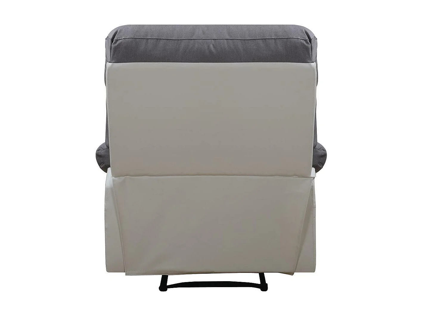 Fauteuil relax "Lincoln" - 90 x 89 x 103 cm - Blanc/Gris clair