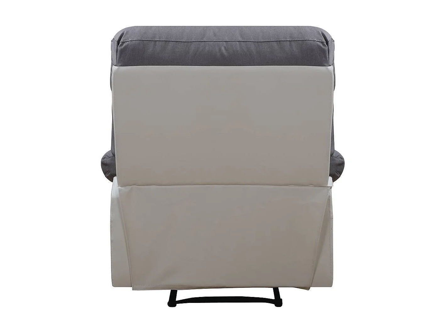Fauteuil relax "Lincoln" - 90 x 89 x 103 cm - Blanc/Gris clair