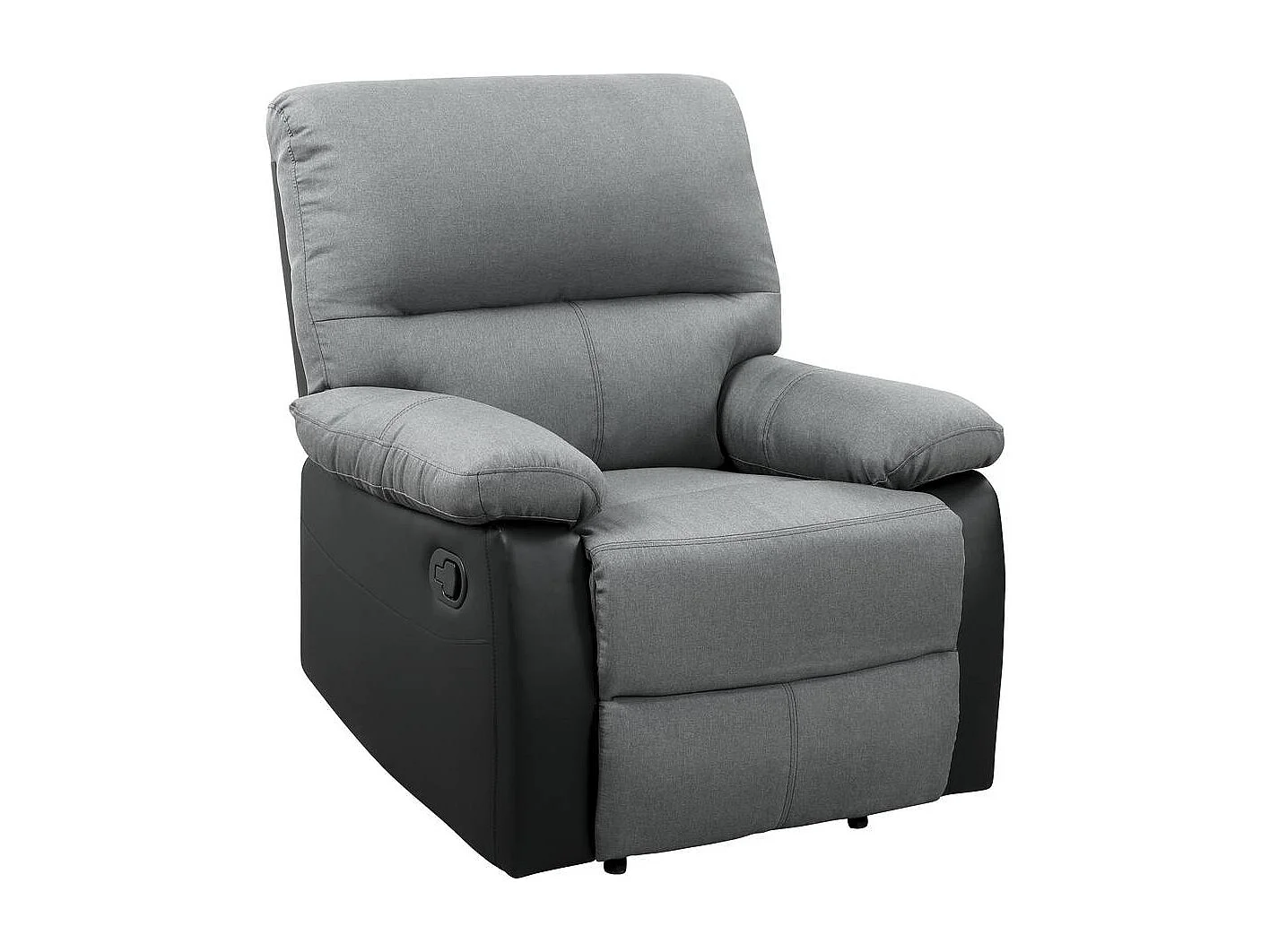 Relaxfauteuil relaxstoel verstelbaar "Lincoln" - 90 x 89 x 103 cm - Zwart / Donkergrijs