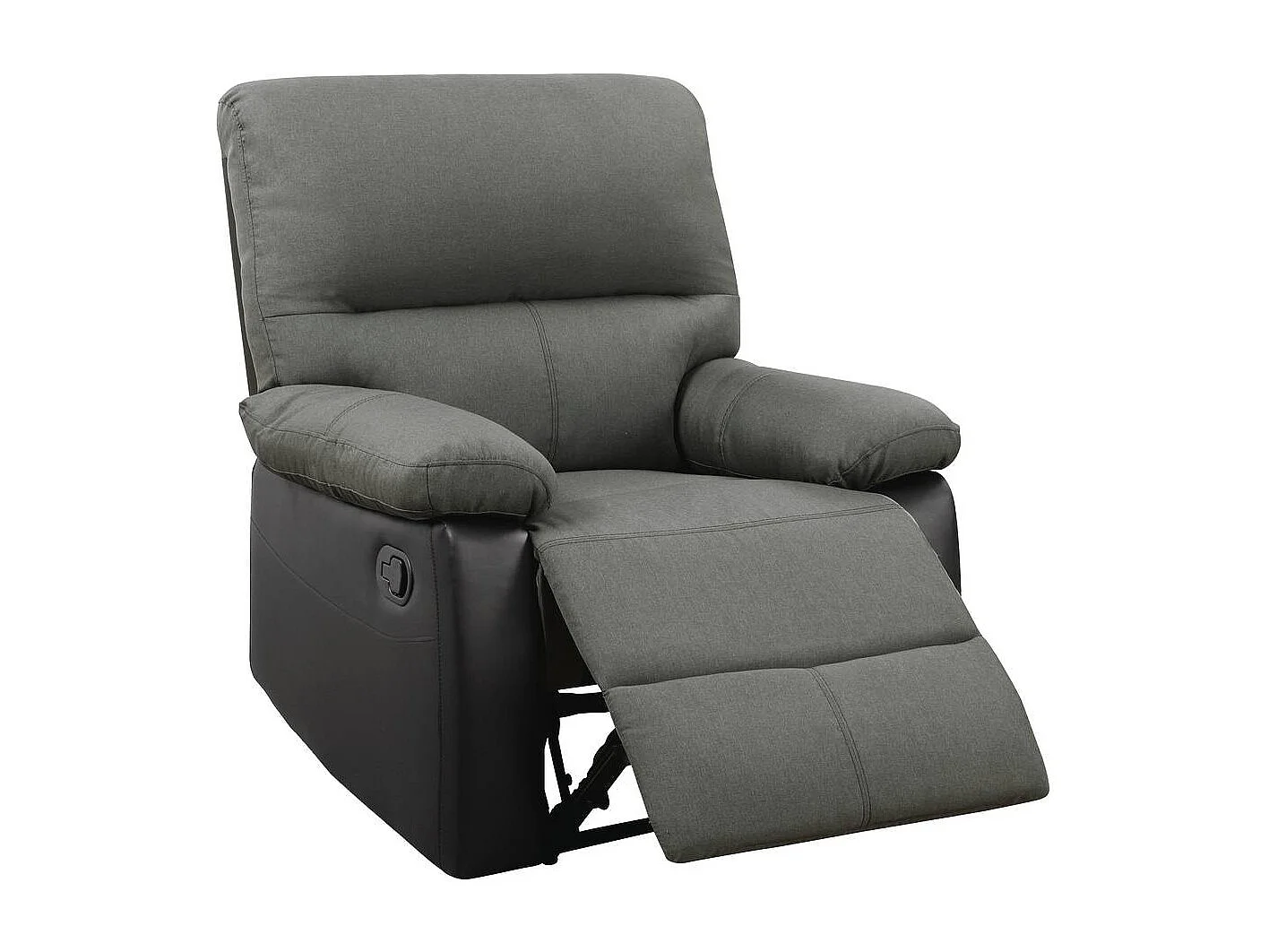 Relaxfauteuil relaxstoel verstelbaar "Lincoln" - 90 x 89 x 103 cm - Zwart / Donkergrijs