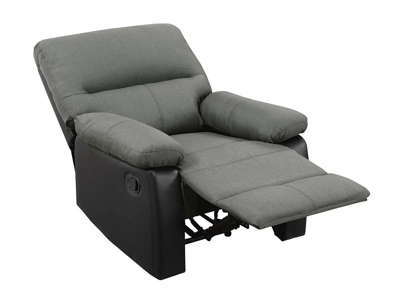 Relaxfauteuil relaxstoel verstelbaar "Lincoln" - 90 x 89 x 103 cm - Zwart / Donkergrijs