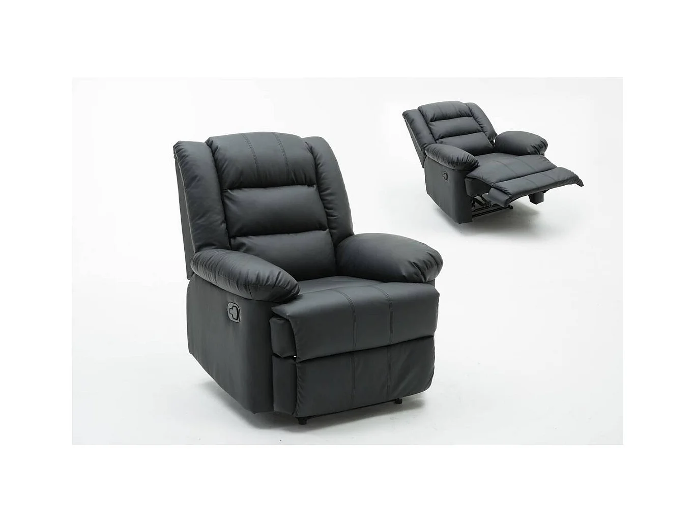 Relax-Sessel "Buckingham" - 85 x 93 x 100 cm - Schwarz