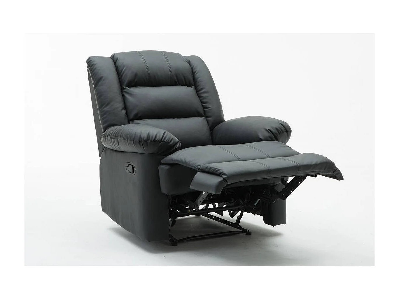 Fauteuil relax "Buckingham" - 85 x 93 x 100 cm - Noir