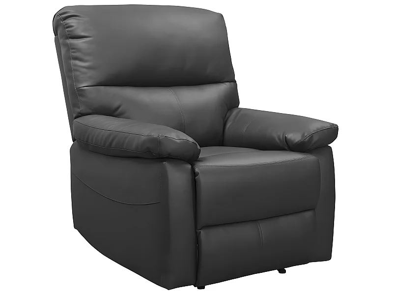 Relaxfauteuil "Lincoln" in grijze stof met handmatige kantelfunctie