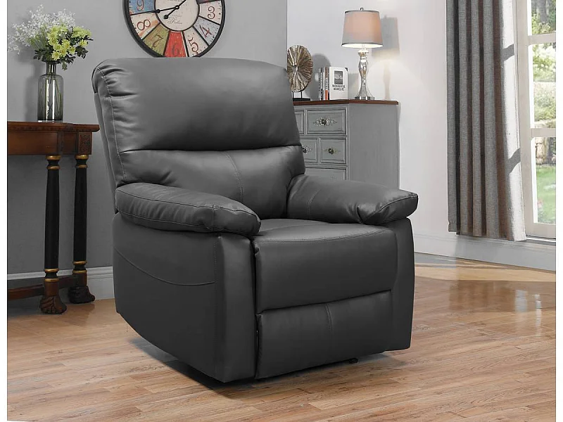 Fauteuil relax "Lincoln" - 90 x 89 x 103 cm - Gris