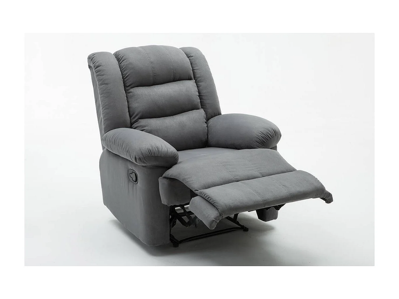Fauteuil relax "Buckingham" - 85 x 93 x 100 cm - Gris clair