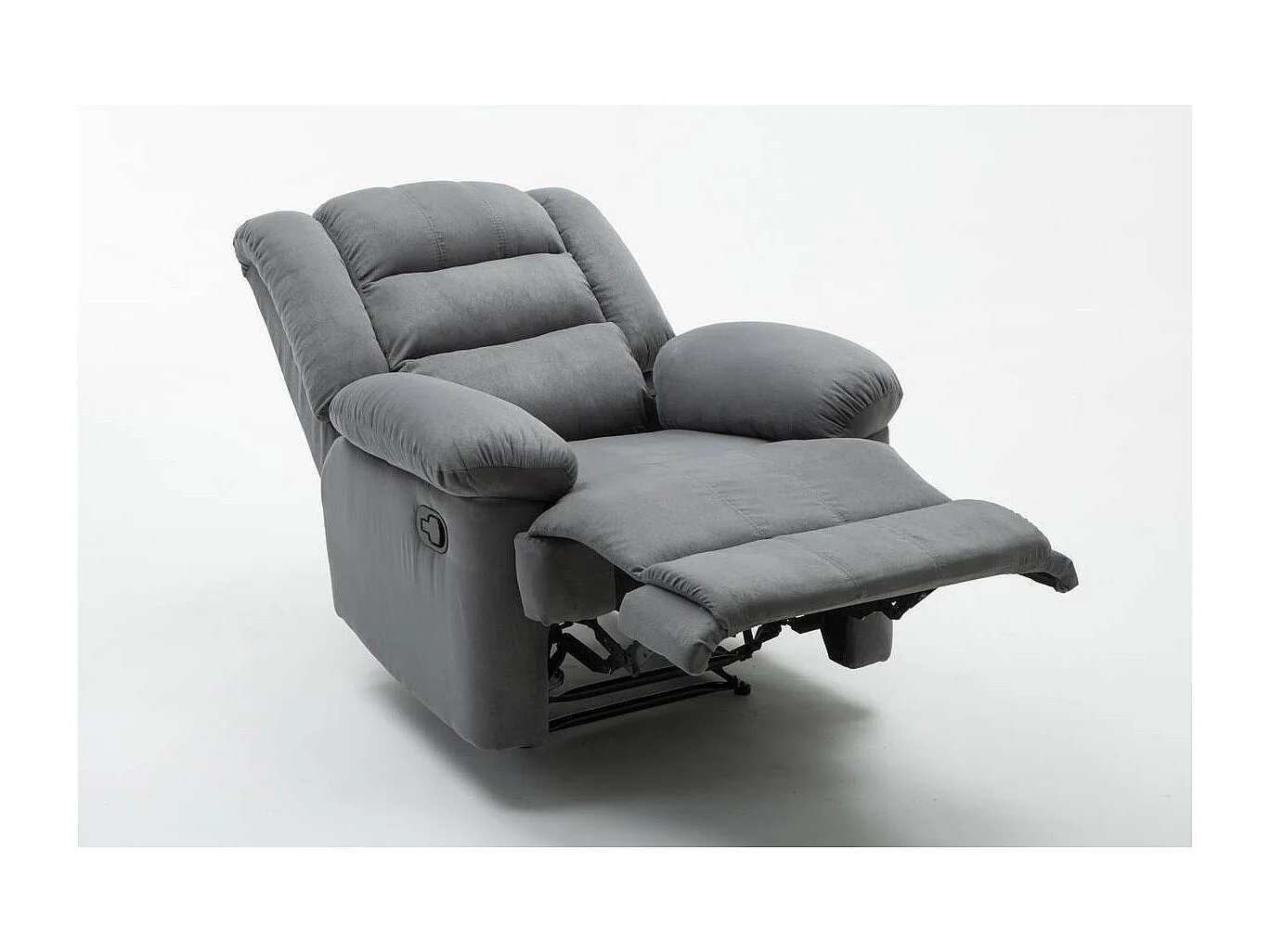 Fauteuil relax "Buckingham" - 85 x 93 x 100 cm - Gris clair
