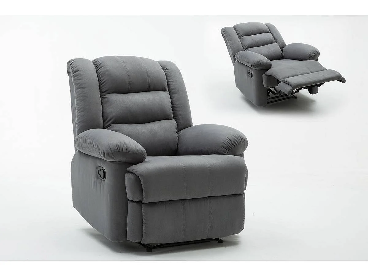 Sillón relax "Buckingham" - Gris claro