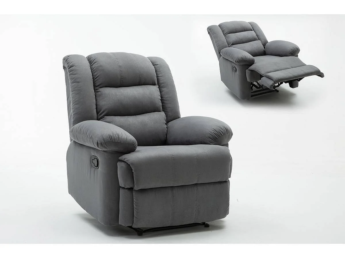 Relax-Sessel "Buckingham" - 85 x 93 x 100 cm - Hellgrau