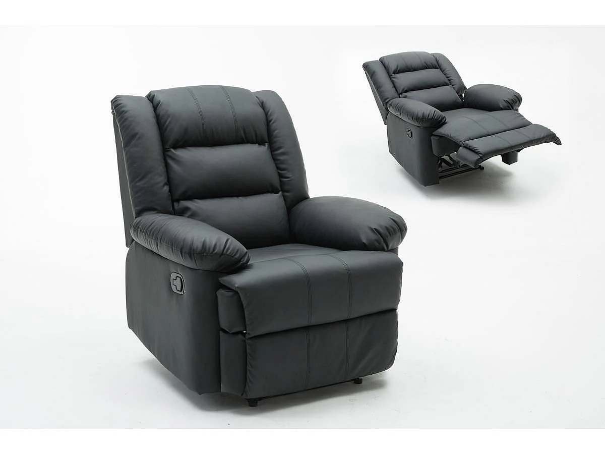 Relax-Sessel "Buckingham" - 85 x 93 x 100 cm - Hellgrau