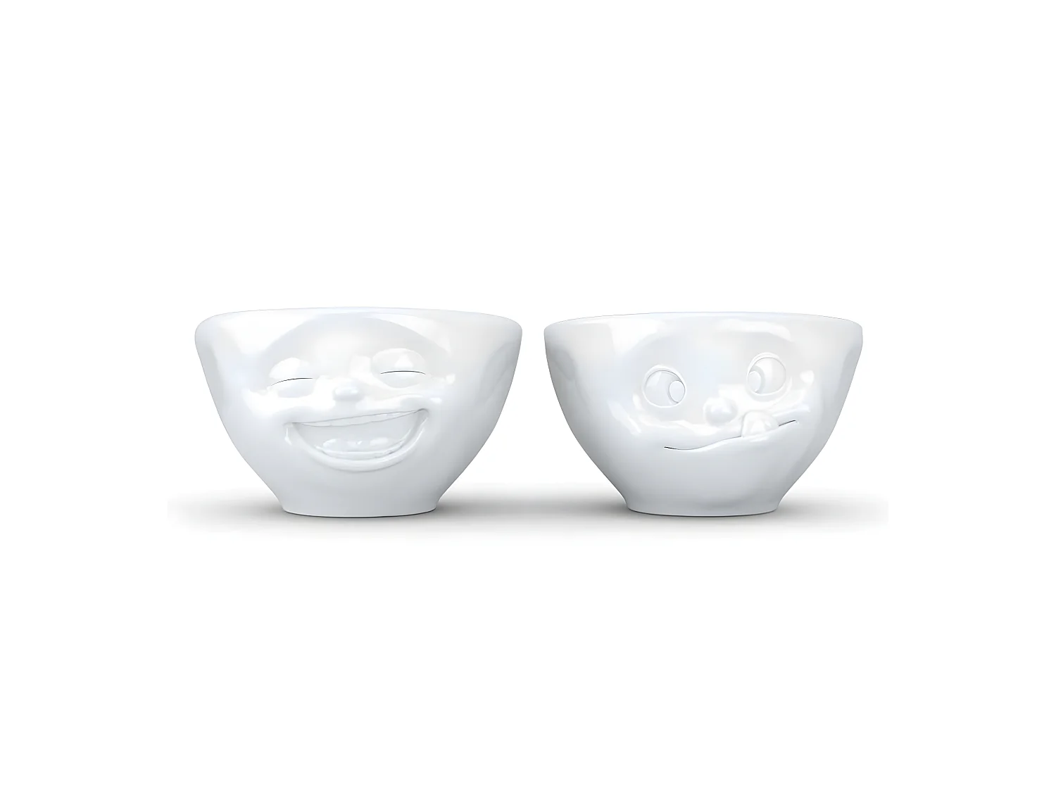 Set de 2 Mini Bols Gourmand et Rieur en Porcelaine