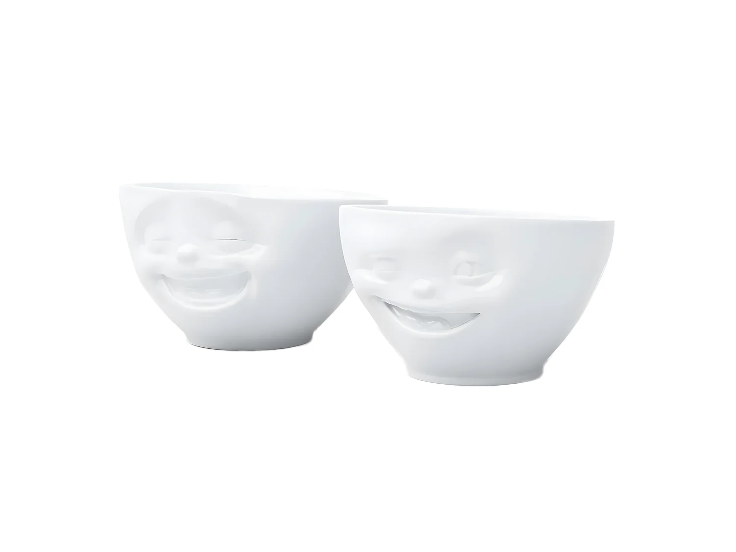 2 petits Bols Rieur et Clin d'oeil en Porcelaine - 200 ml