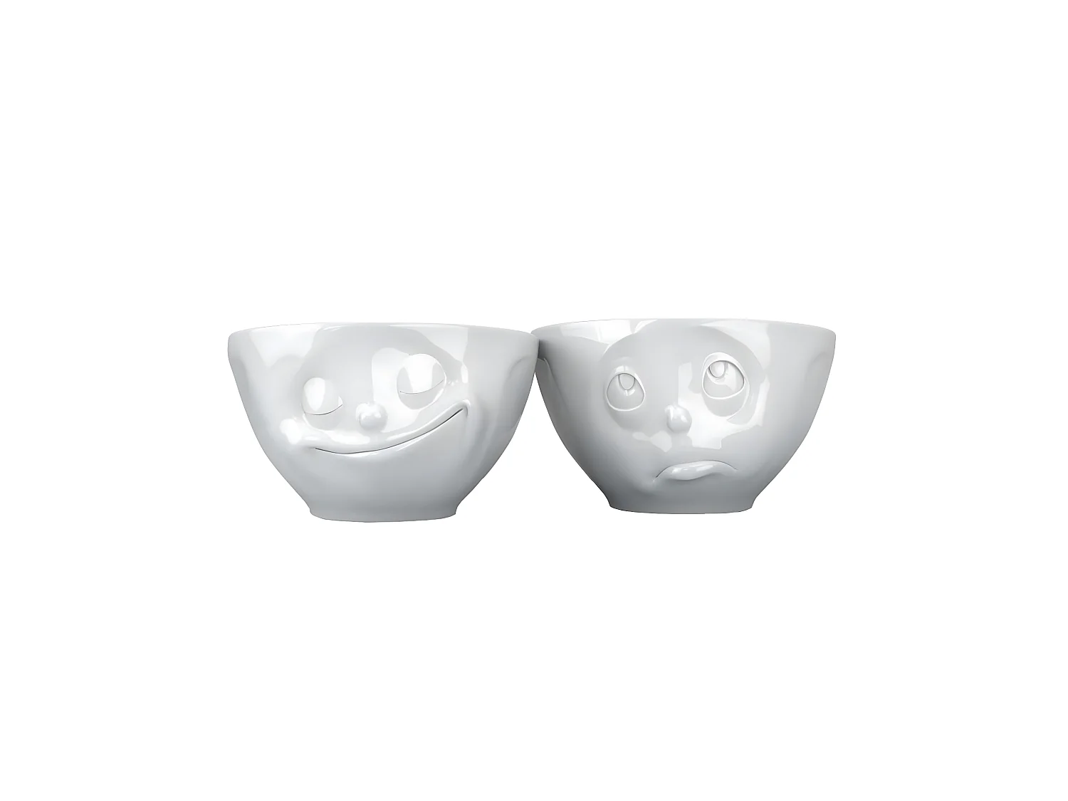 Set de 2 petits Bols Boudeur et Heureux en Porcelaine