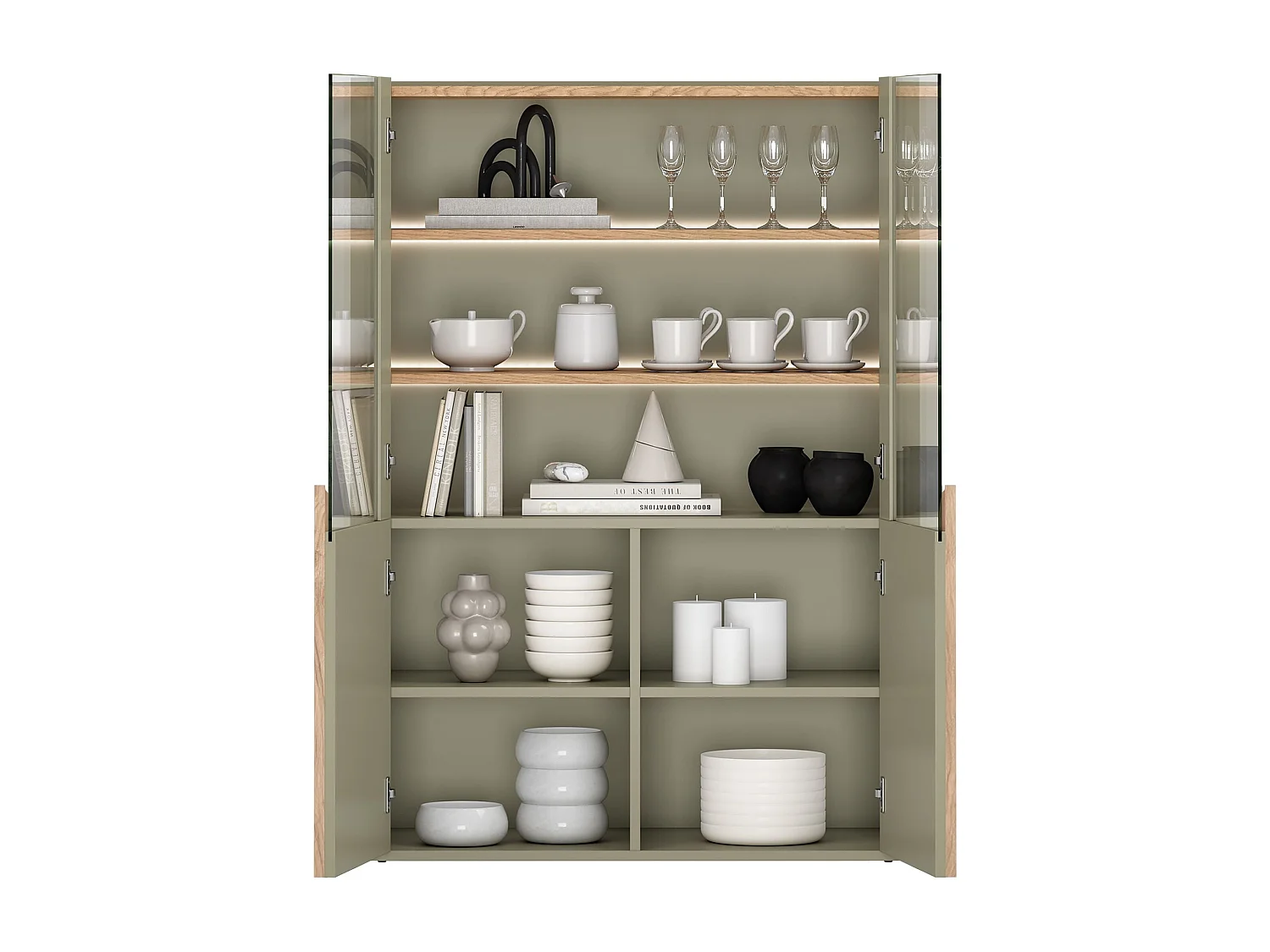 2-türiger Vitrinenschrank