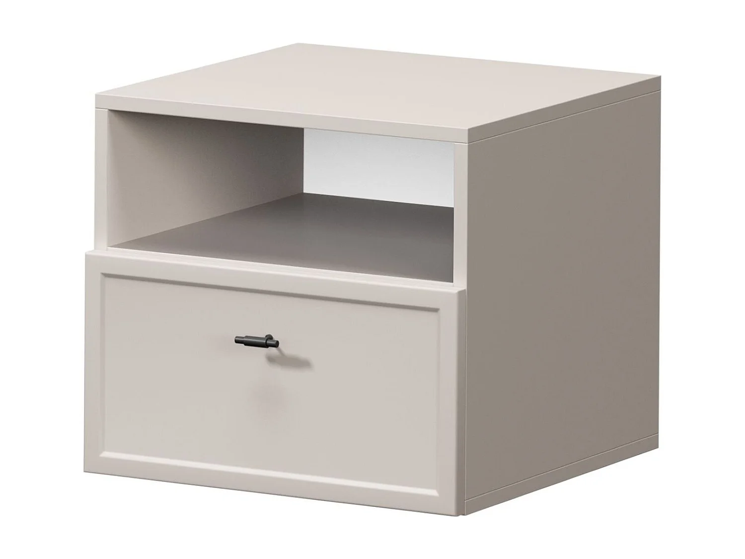 Nachttisch aus Kaschmir mit einer Schublade, 45 x 45 cm