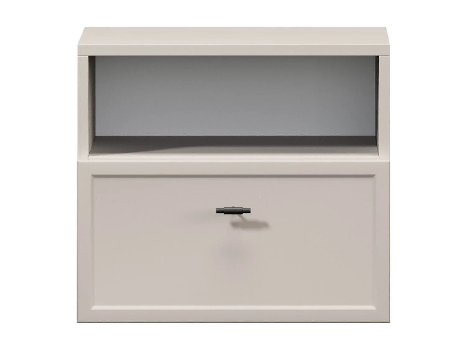 Nachttisch aus Kaschmir mit einer Schublade, 45 x 45 cm