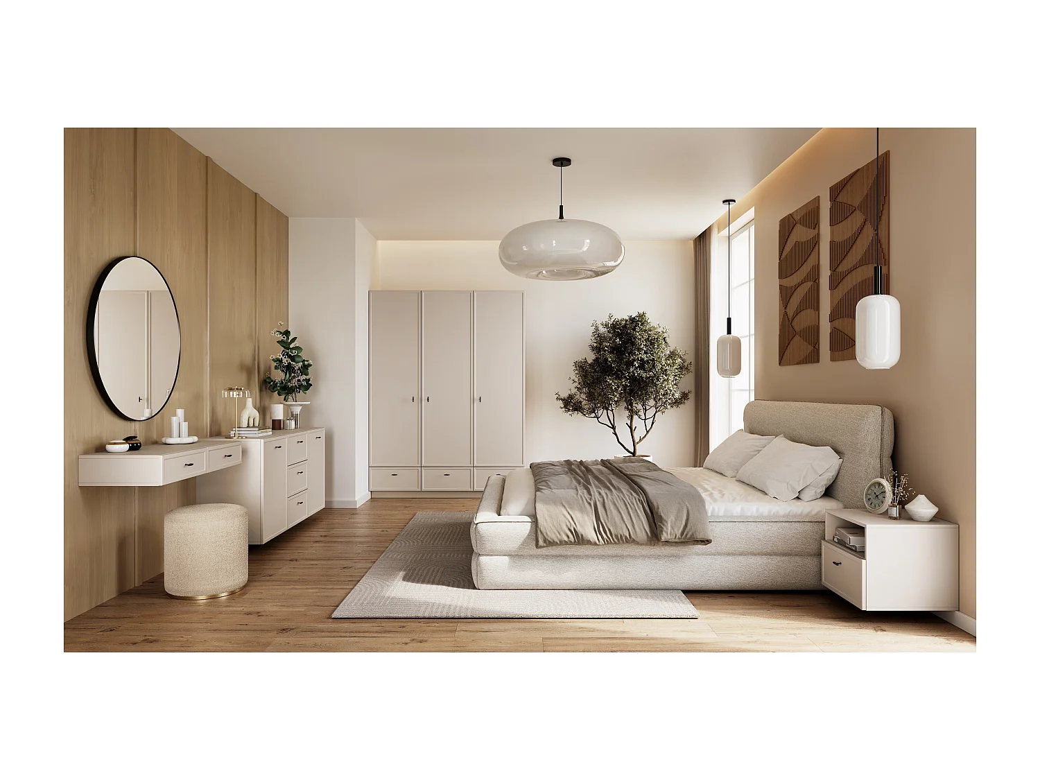 Nachttisch aus Kaschmir mit einer Schublade, 45 x 45 cm