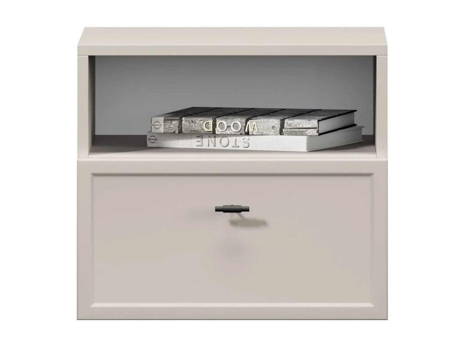 Nachttisch aus Kaschmir mit einer Schublade, 45 x 45 cm