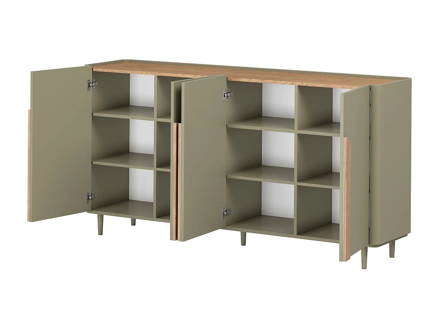 Buffet 4 portes 8 étagères