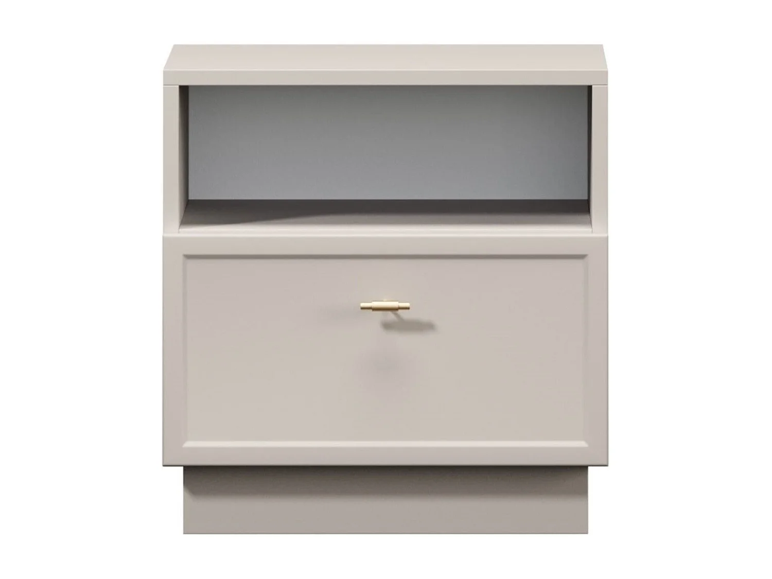 Nachttisch aus Kaschmir mit einer Schublade, 45 x 45 cm