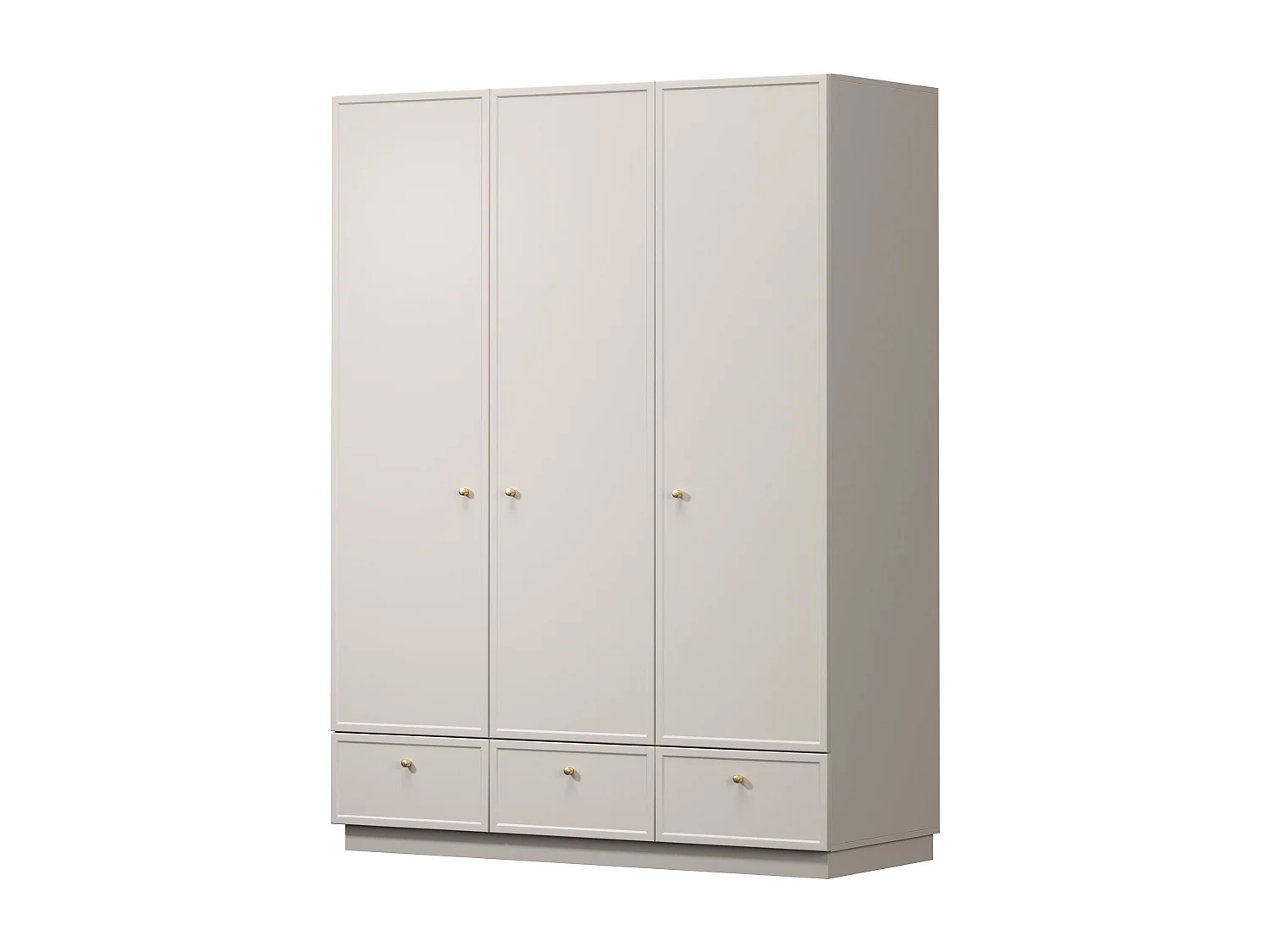 Garderobenständer aus Kaschmir mit 3 Türen und 3 Schubladen, 150 x 200 cm