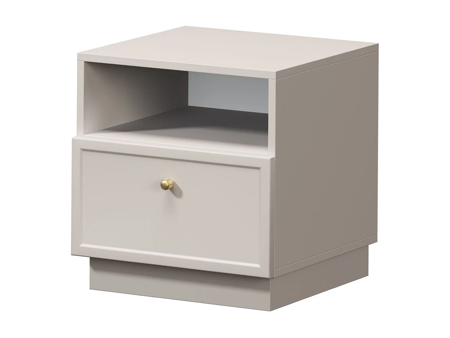 Nachttisch aus Kaschmir mit einer Schublade, 45 x 45 cm