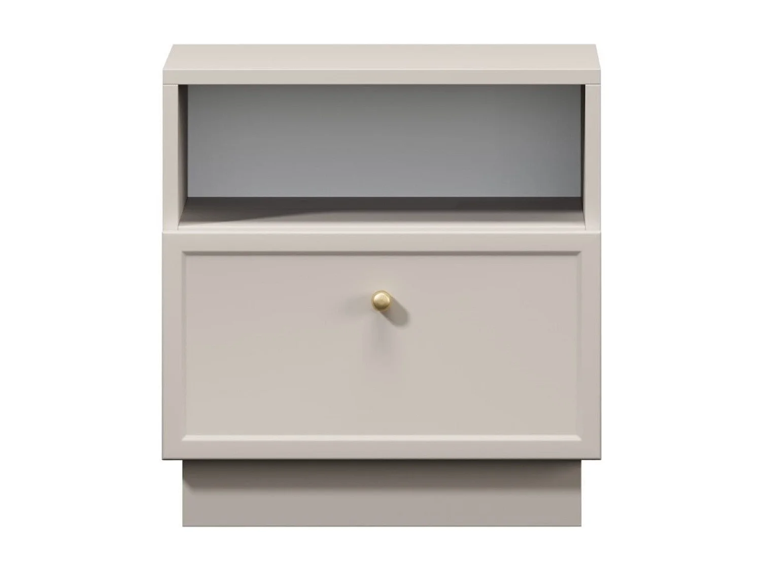 Nachttisch aus Kaschmir mit einer Schublade, 45 x 45 cm