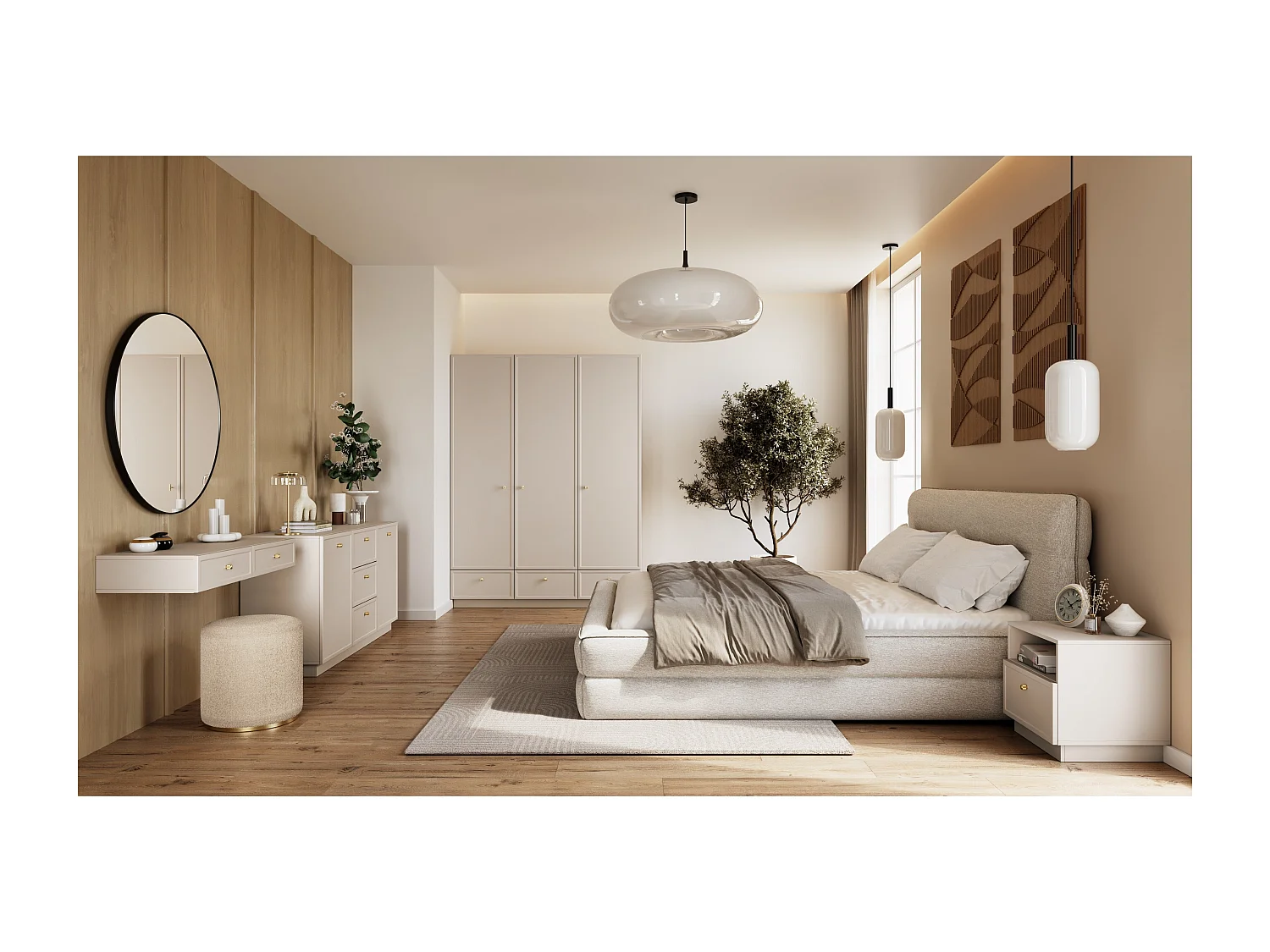 Nachttisch aus Kaschmir mit einer Schublade, 45 x 45 cm