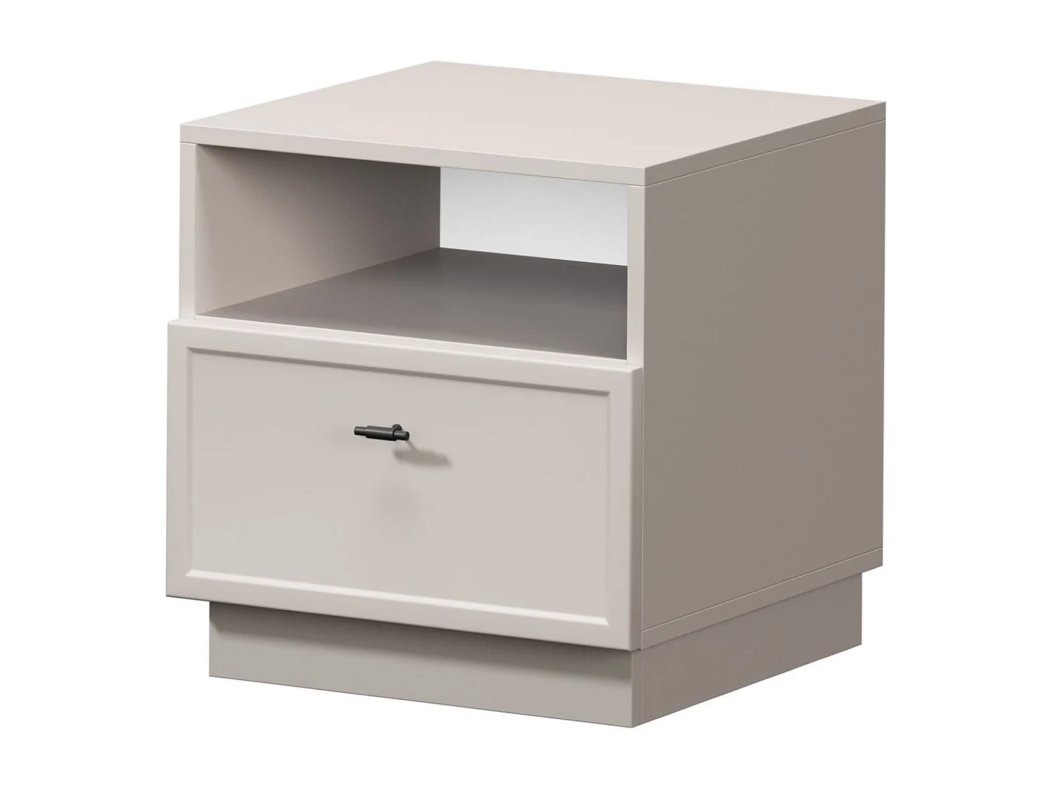 Nachttisch aus Kaschmir mit einer Schublade, 45 x 45 cm