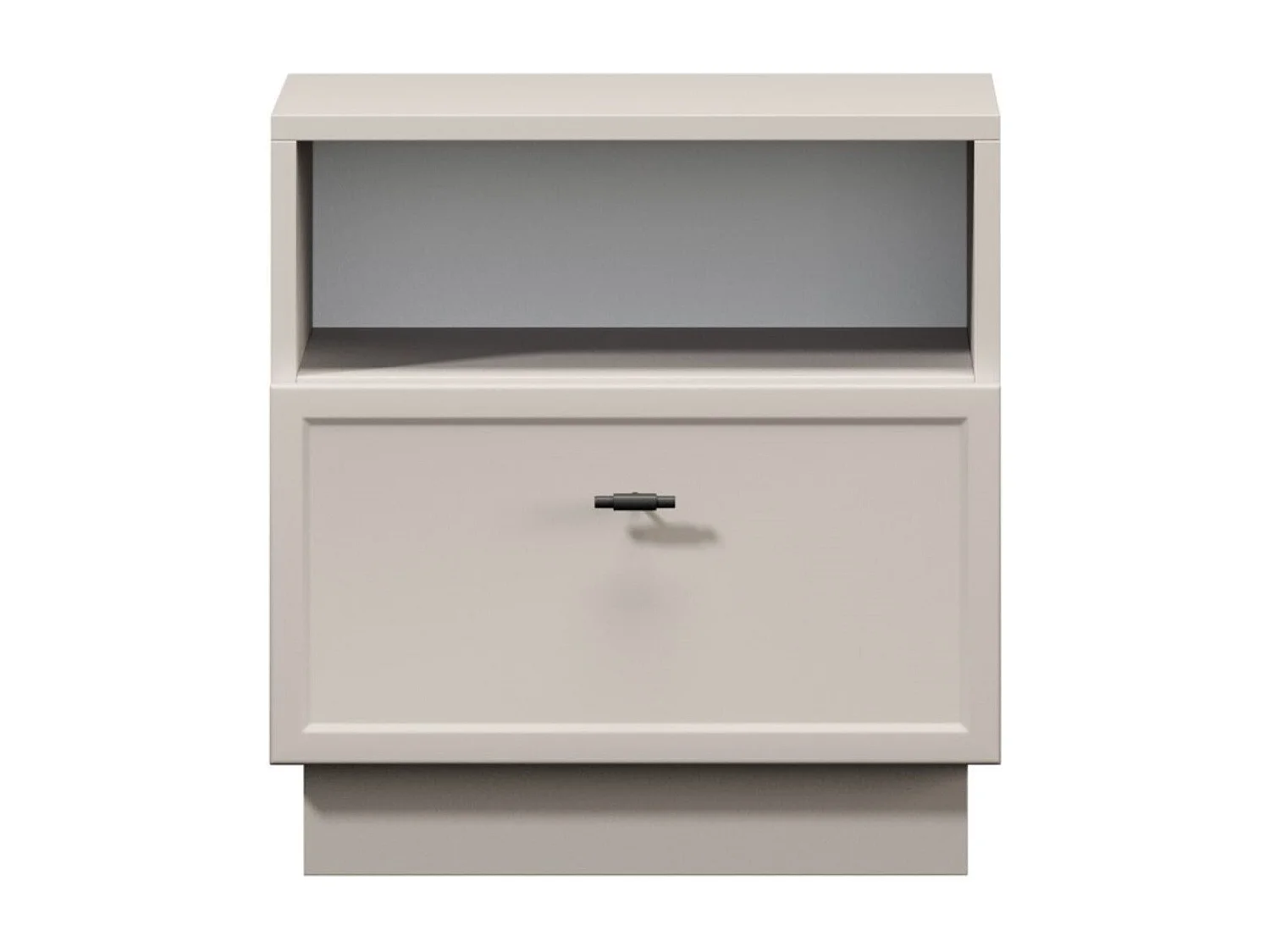 Nachttisch aus Kaschmir mit einer Schublade, 45 x 45 cm