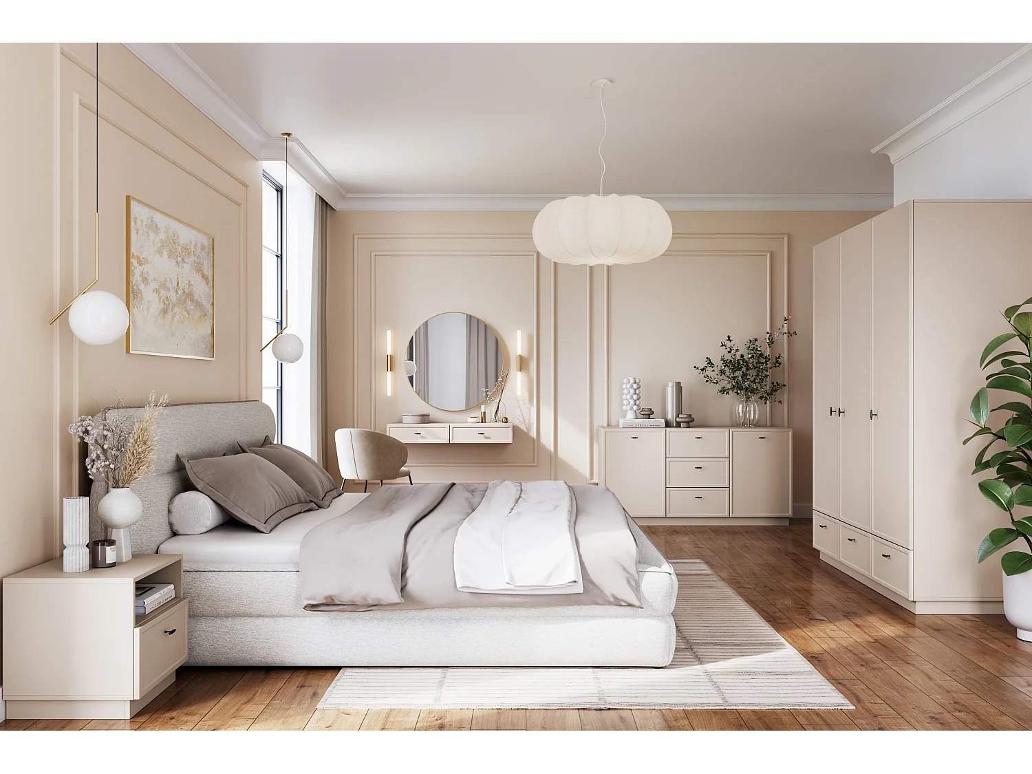 Nachttisch aus Kaschmir mit einer Schublade, 45 x 45 cm