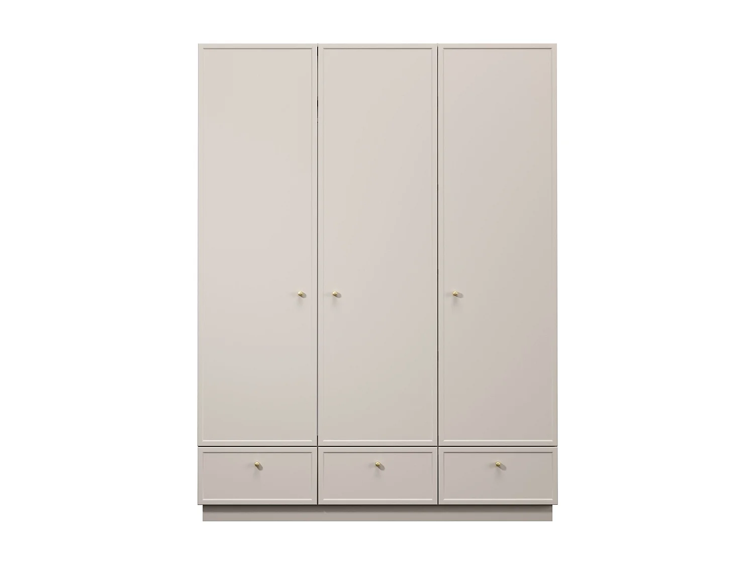 Garderobenständer aus Kaschmir mit 3 Türen und 3 Schubladen, 150 x 200 cm