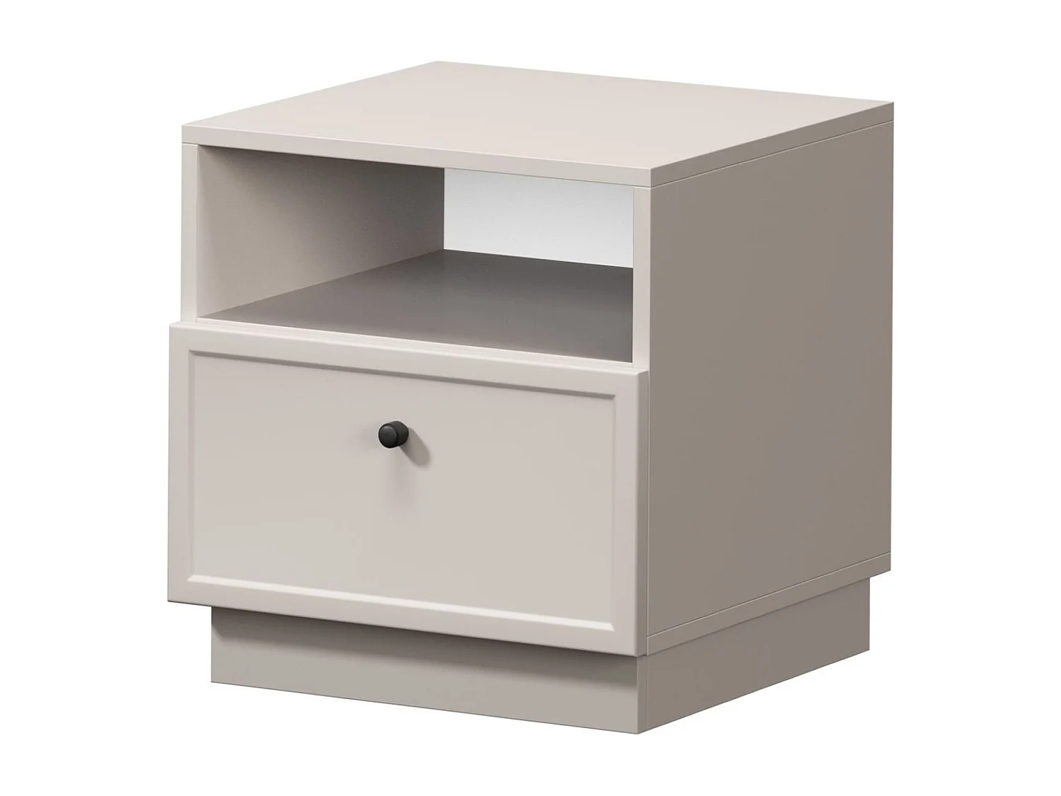 Nachttisch aus Kaschmir mit einer Schublade, 45 x 45 cm