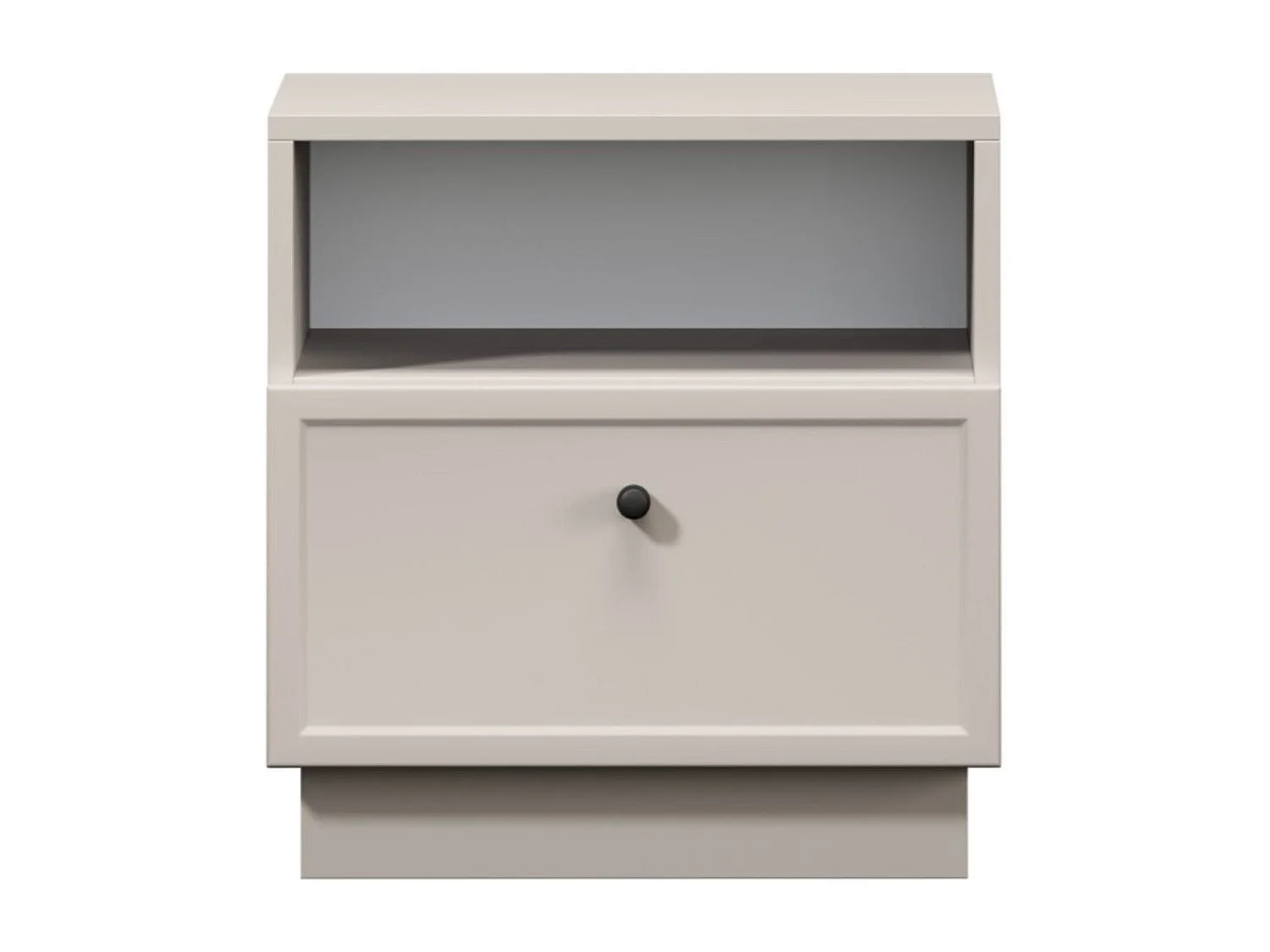 Nachttisch aus Kaschmir mit einer Schublade, 45 x 45 cm