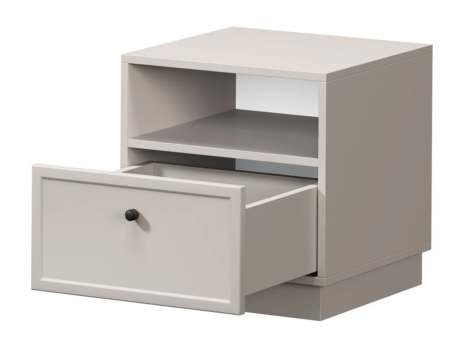 Nachttisch aus Kaschmir mit einer Schublade, 45 x 45 cm