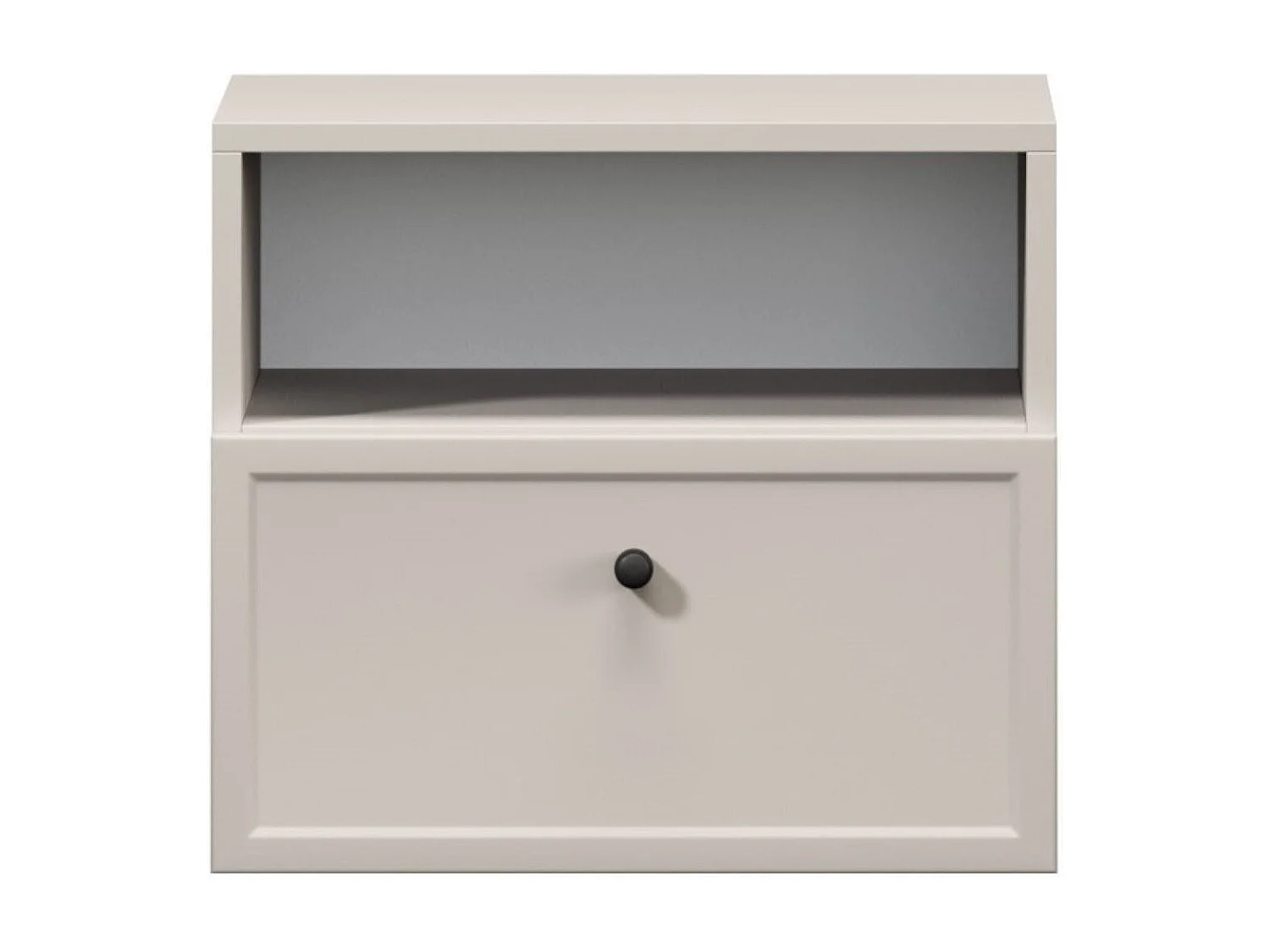 Nachttisch aus Kaschmir mit einer Schublade, 45 x 45 cm