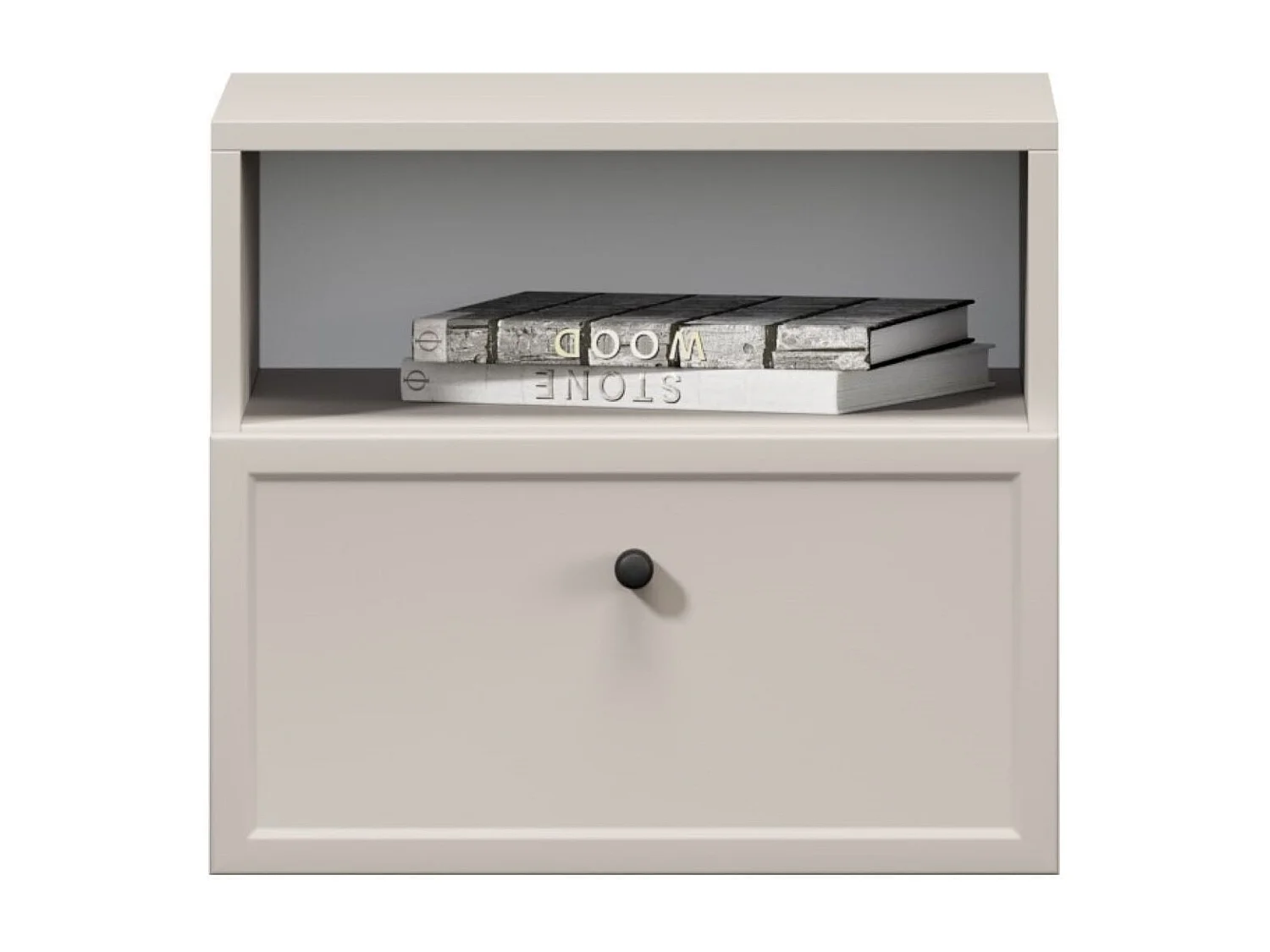 Nachttisch aus Kaschmir mit einer Schublade, 45 x 45 cm