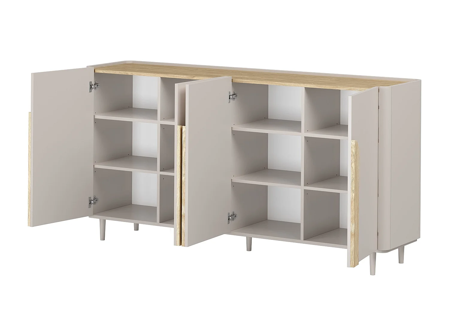 Buffet 4 portes 8 étagères