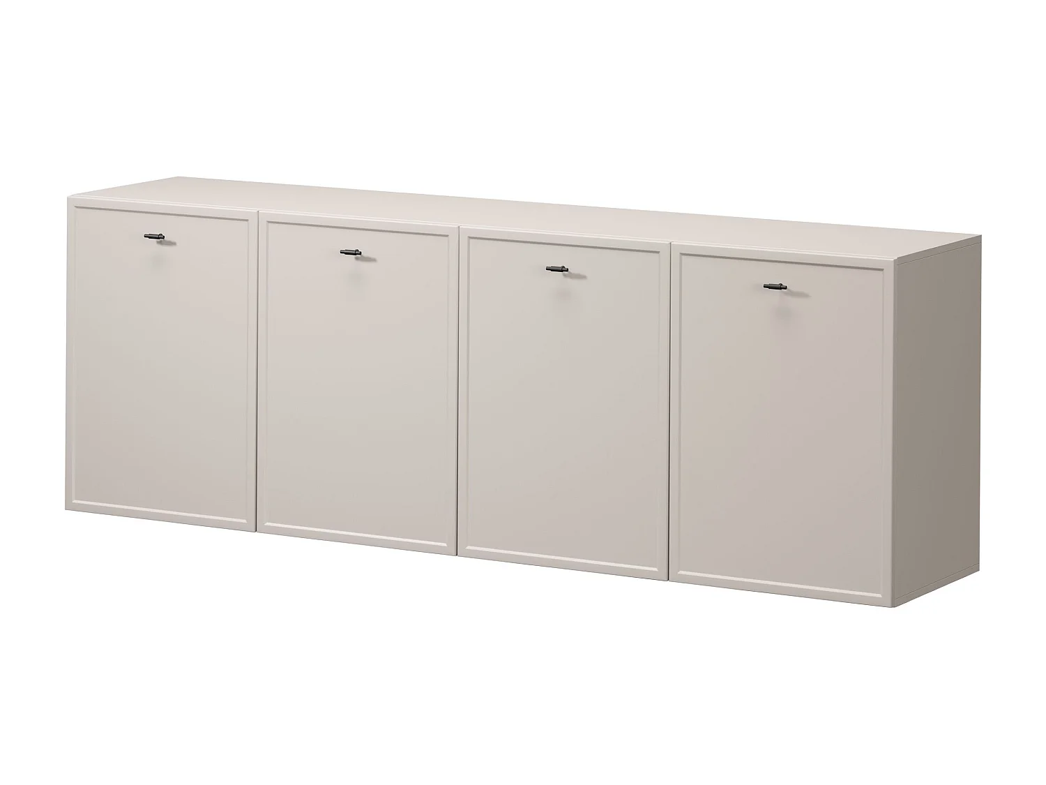 Buffet à 2 portes et 3 tiroirs avec poignées dorées, 150 x 45 cm