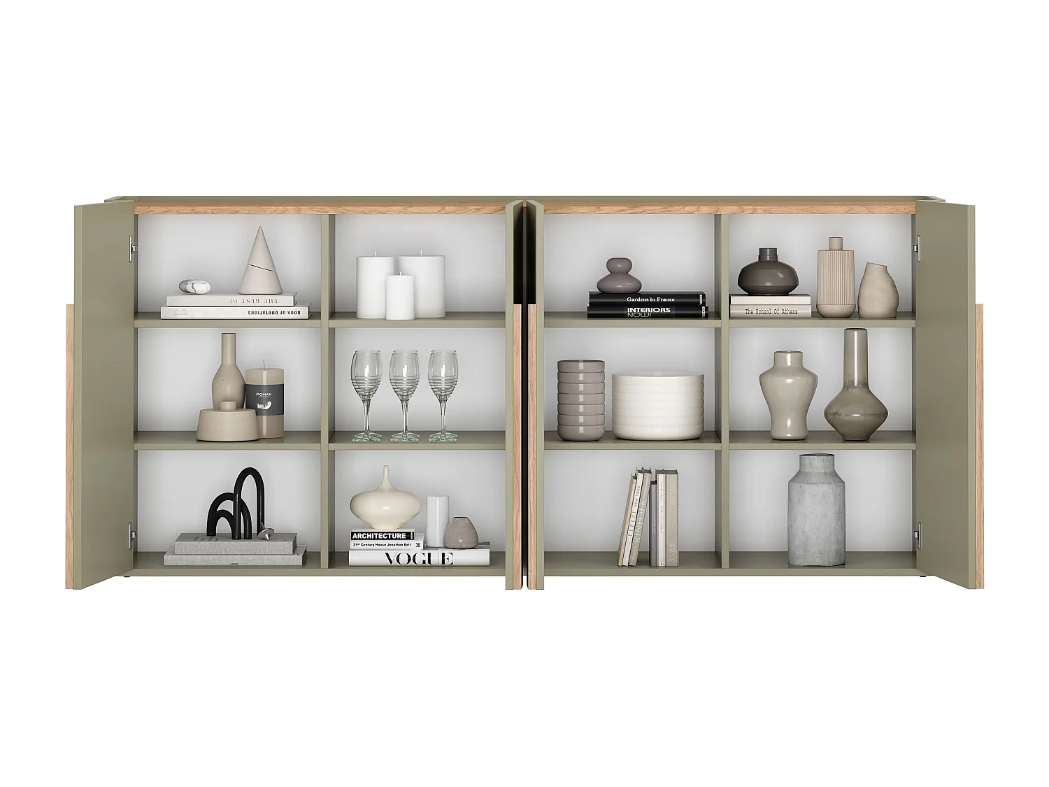 Buffet 4 deuren 8 planken