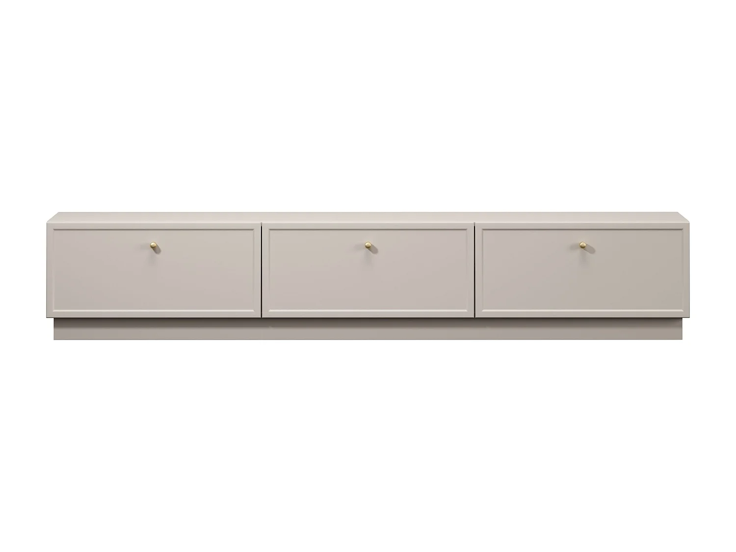 Kasjmier tv-meubel met 1 deur en 2 lades met gouden stippen, 200 x 45 cm