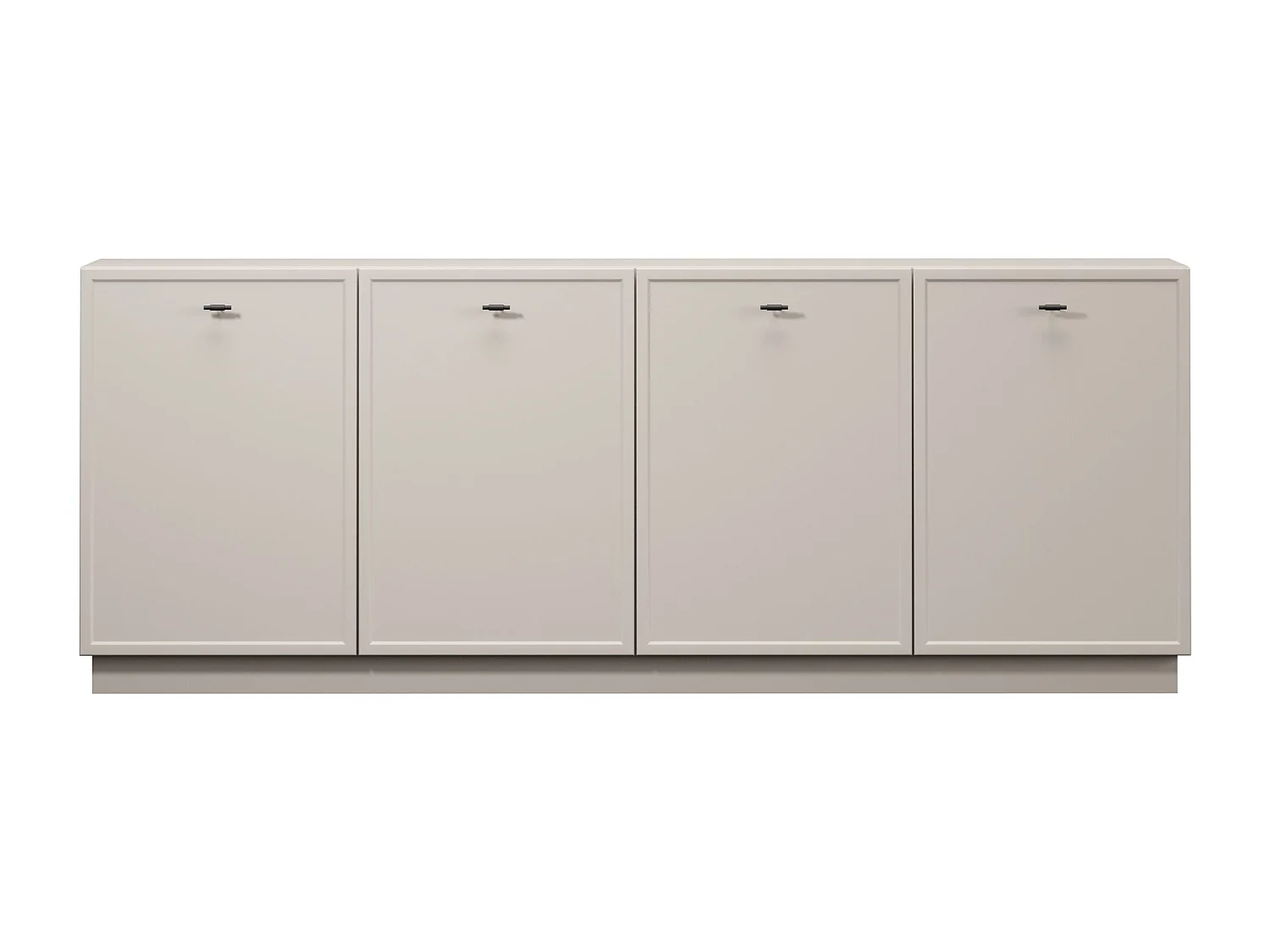 Buffet à 2 portes et 3 tiroirs avec poignées dorées, 150 x 45 cm