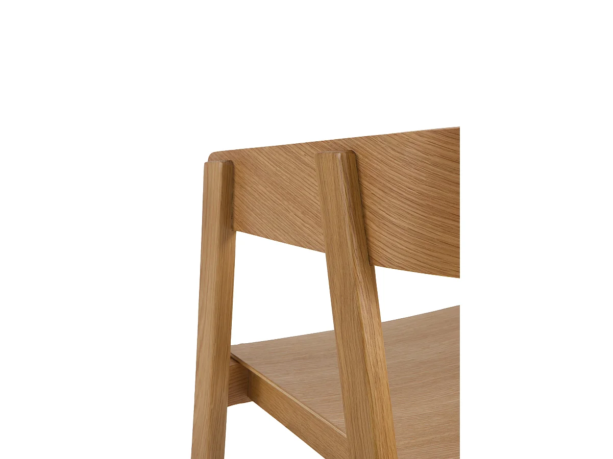 Lot de 4 fauteuils en contreplaqué de chêne