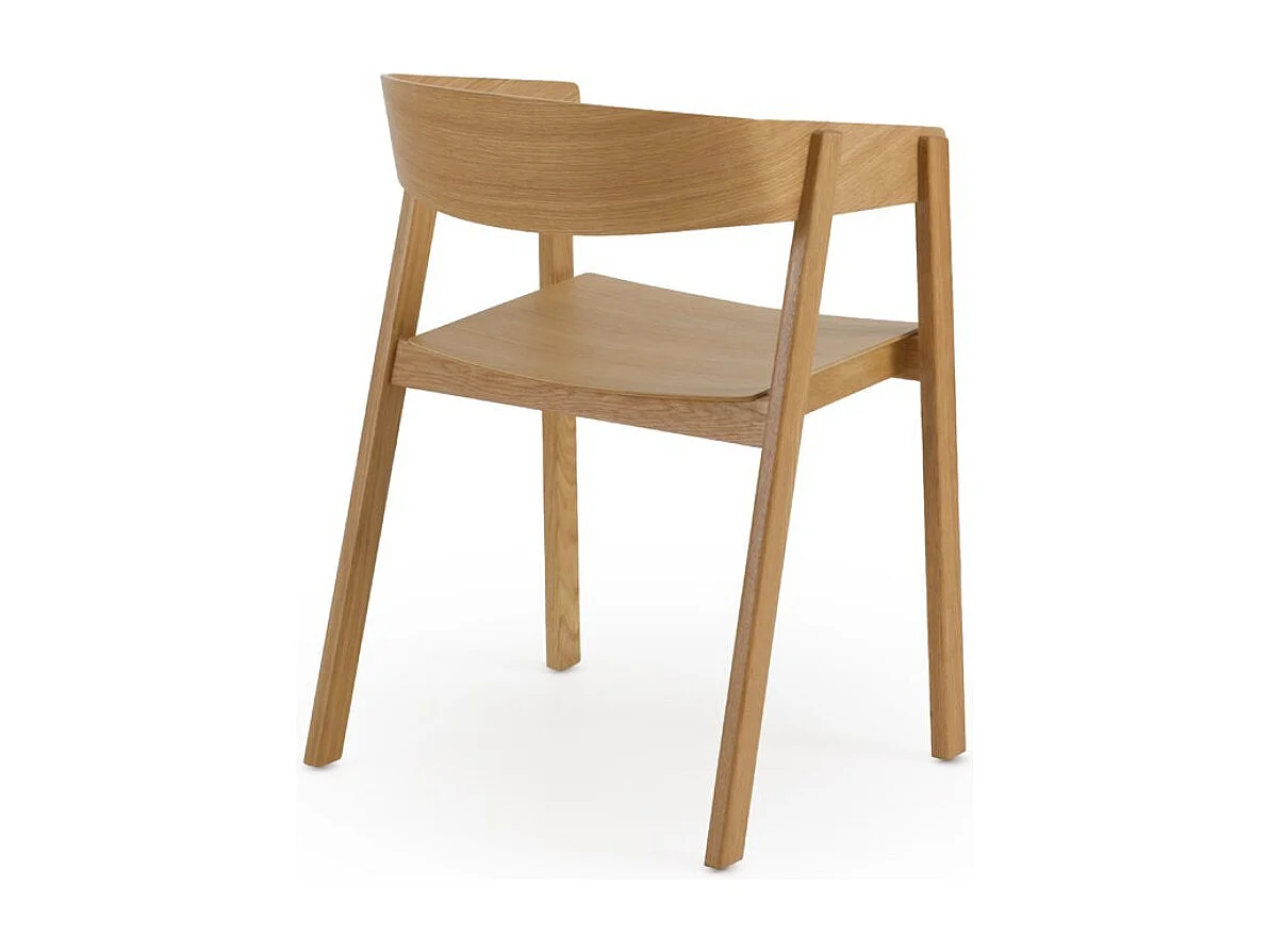 Lot de 4 fauteuils en contreplaqué de chêne