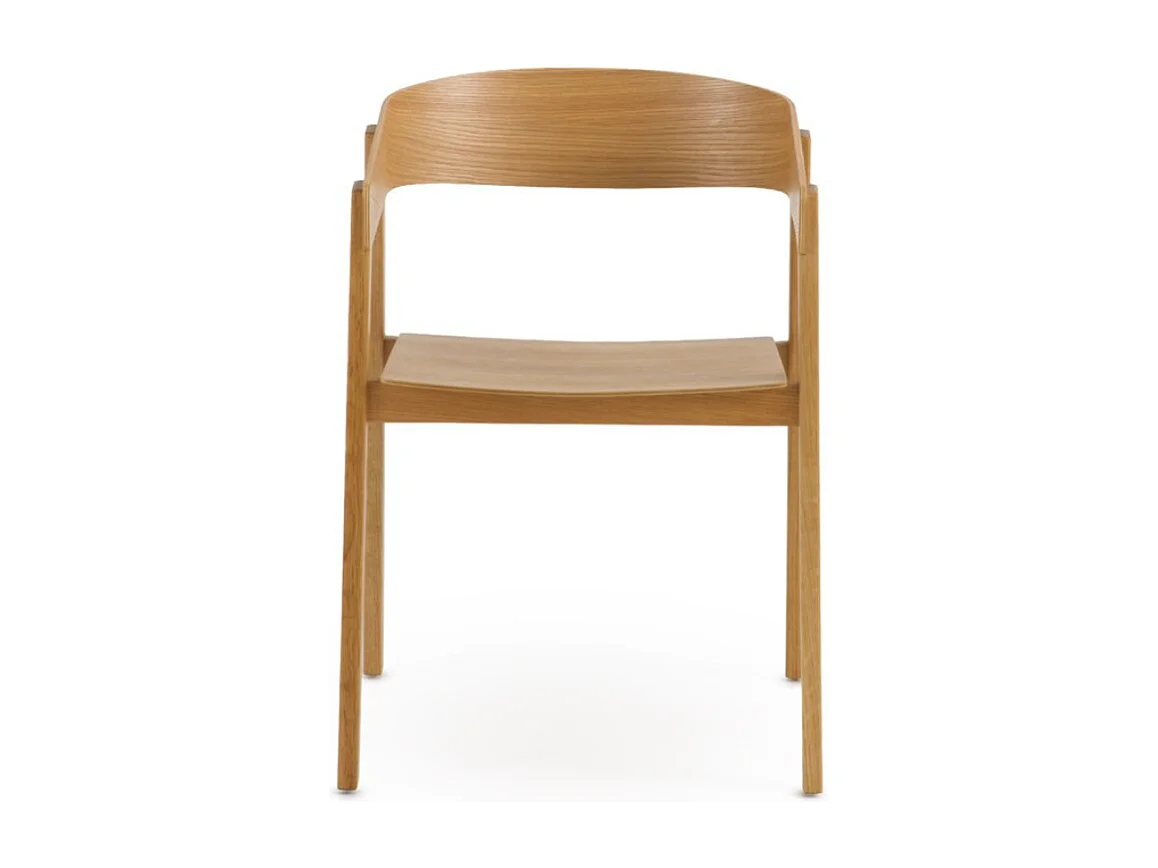 Lot de 4 fauteuils en contreplaqué de chêne