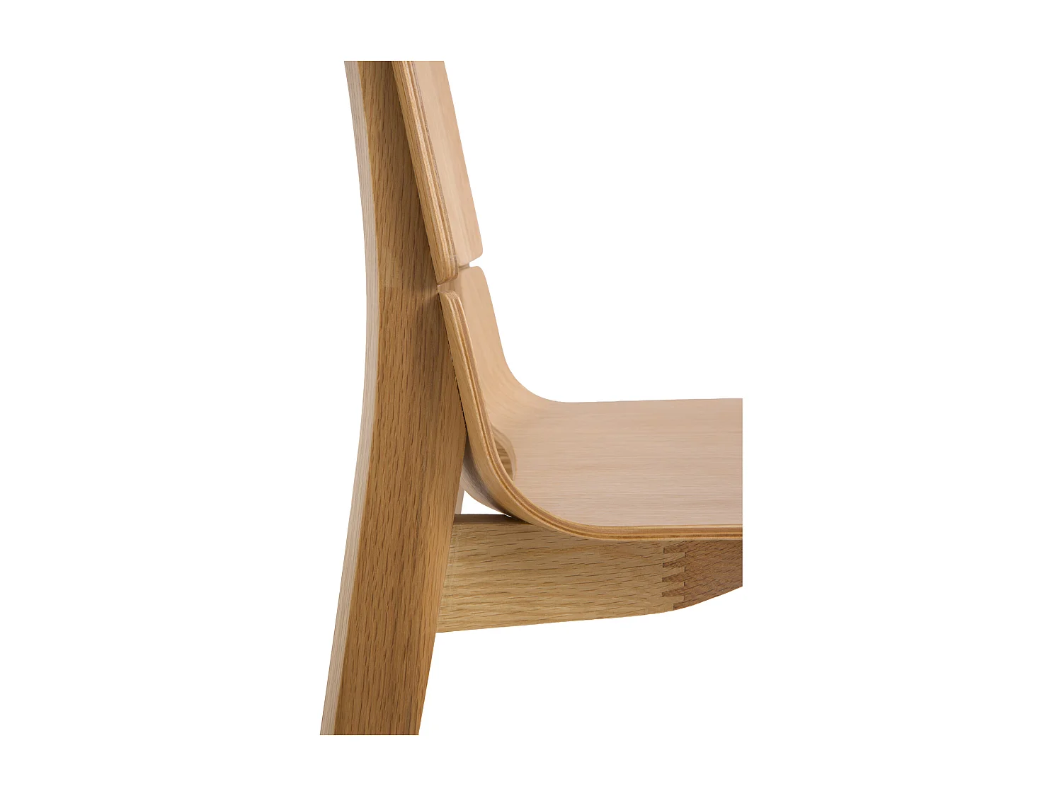 Lot de 4 chaises en contreplaqué de chêne