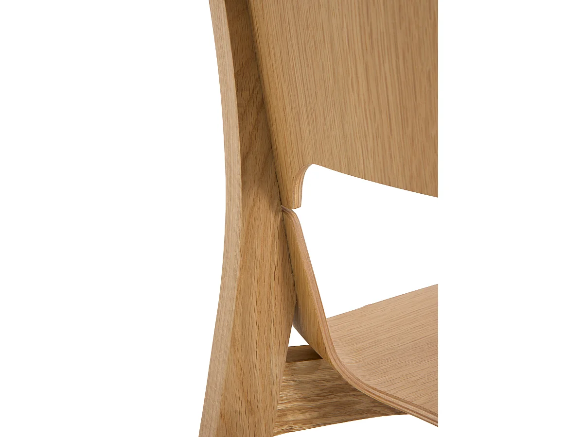 Lot de 4 chaises en contreplaqué de chêne