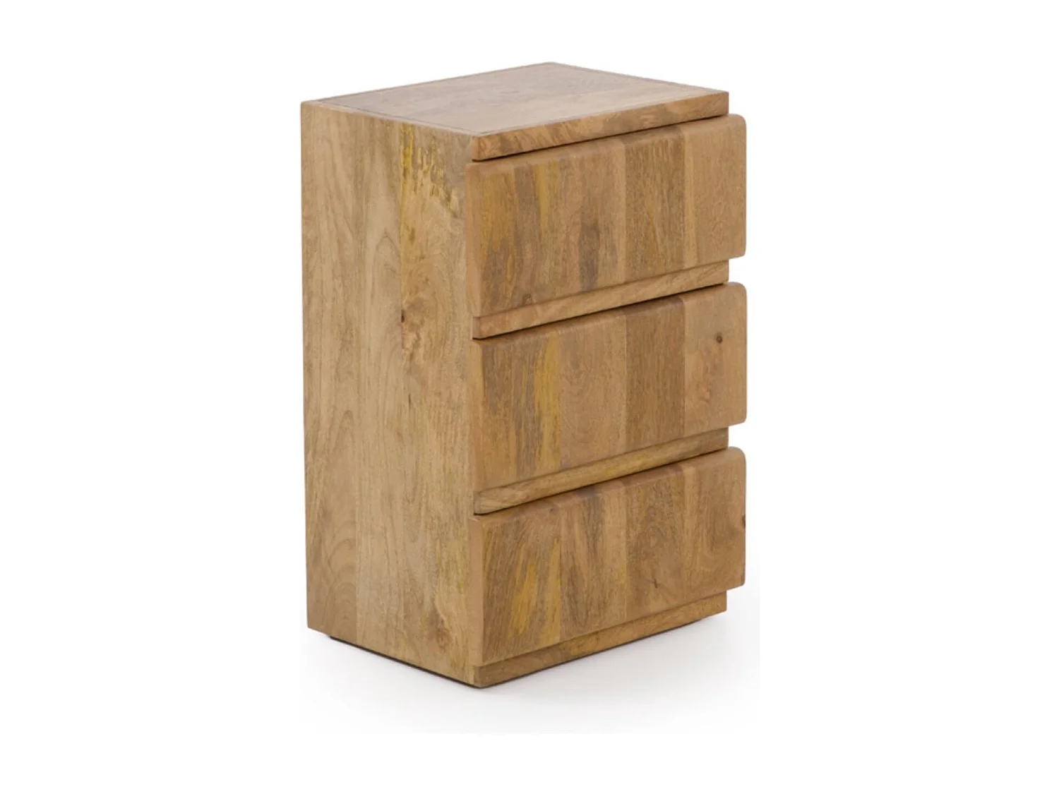 Table de chevet 3 tiroirs en bois massif de manguier